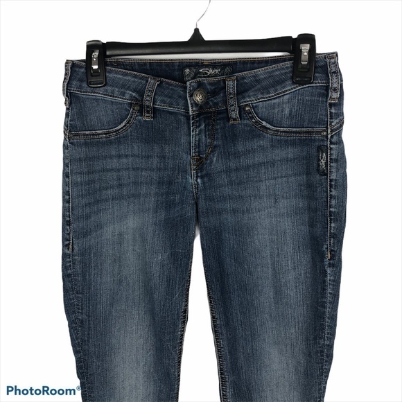 SILVER Women’s Blue Jean Jeggings 1/2 CAMDEN ROSE - Picture 2 of 14